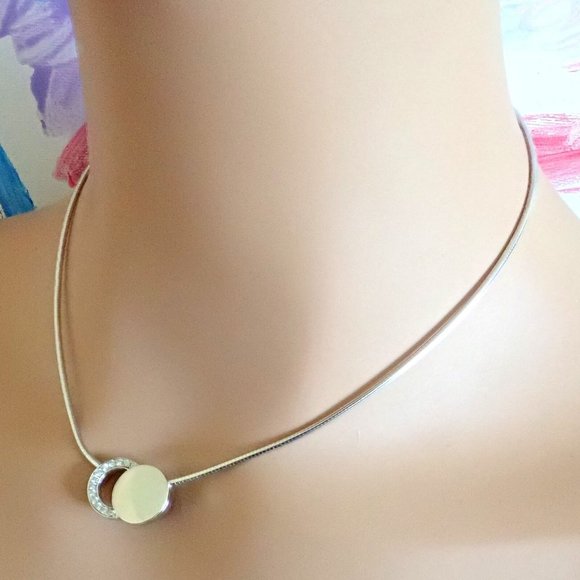 Rare! Authentic Modernist Dinh Van 18k White Gold Diamond Ombre De Lune Necklace - Picture 7 of 12